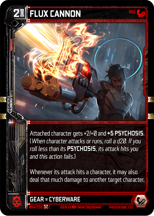Neuroscape TCG - Flux Cannon GEN-054 - The Feisty Goblin Gamehouse -