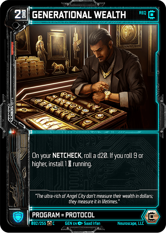 Neuroscape TCG - Generational Wealth GEN-082 - The Feisty Goblin Gamehouse -