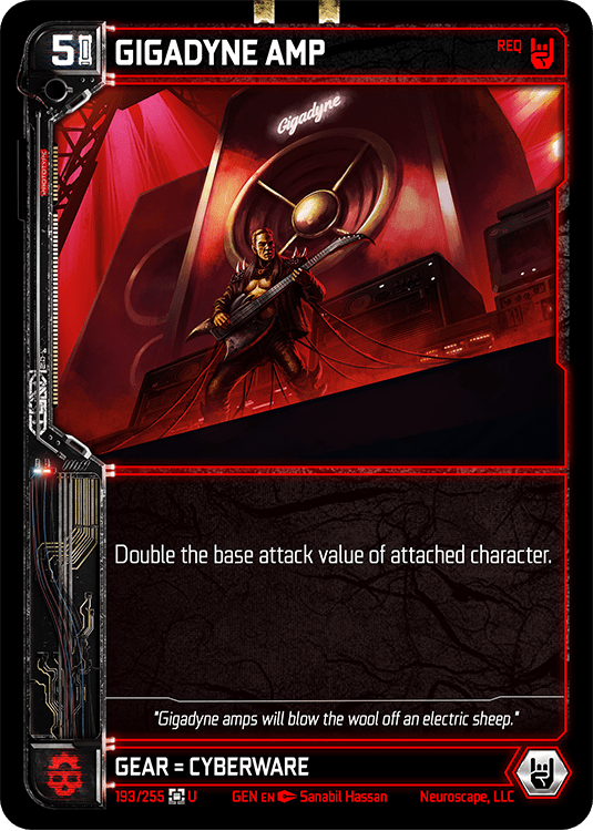 Neuroscape TCG - Gigadyne Amp GEN-193 - The Feisty Goblin Gamehouse -