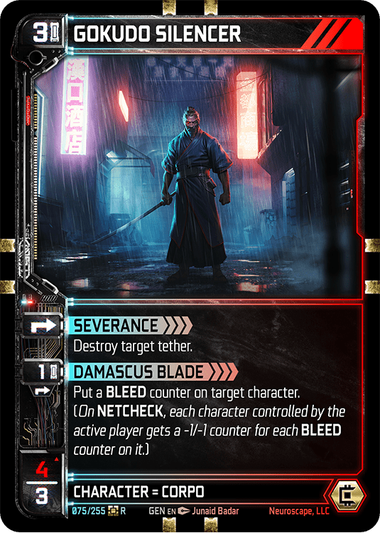 Neuroscape TCG - Gokudo Silencer GEN-075 - The Feisty Goblin Gamehouse -