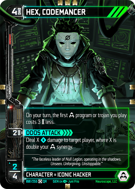 Neuroscape TCG - Hex, Codemancer GEN-001 - The Feisty Goblin Gamehouse -