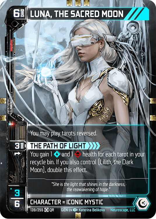 Neuroscape TCG - Luna, The Sacred Moon GEN-139 - The Feisty Goblin Gamehouse -