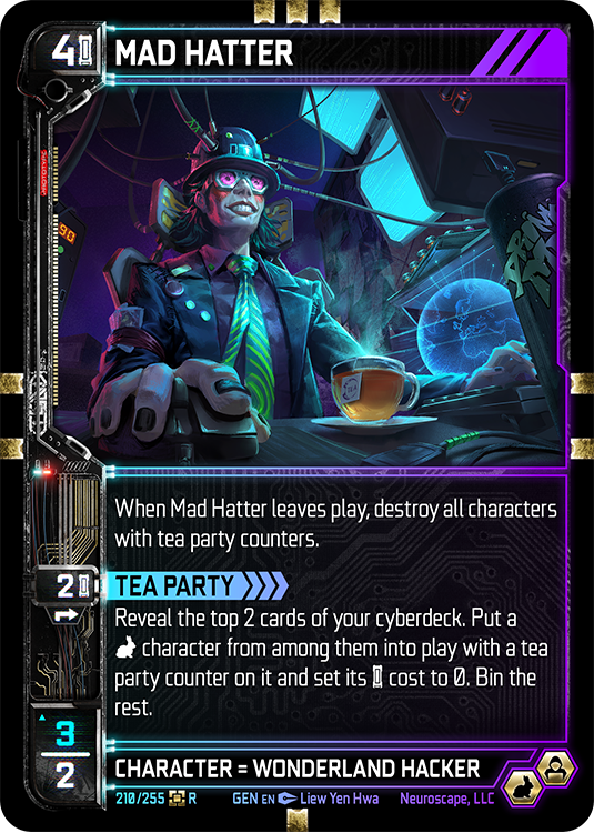 Neuroscape TCG - Mad Hatter GEN-210 - The Feisty Goblin Gamehouse -