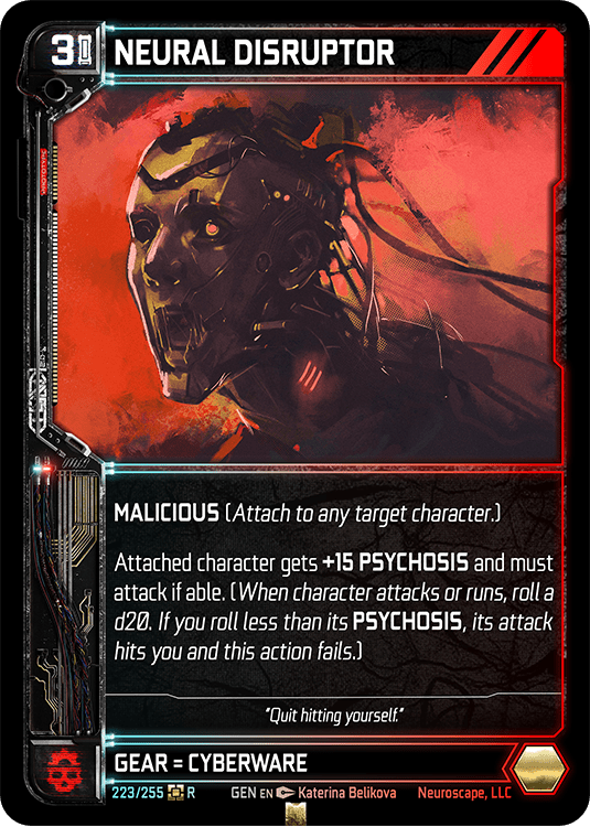 Neuroscape TCG - Neural Disruptor GEN-223 - The Feisty Goblin Gamehouse -