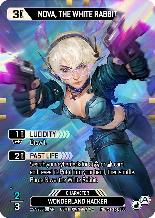 Neuroscape TCG - Nova, The White Rabbit GEN-257 - The Feisty Goblin Gamehouse -