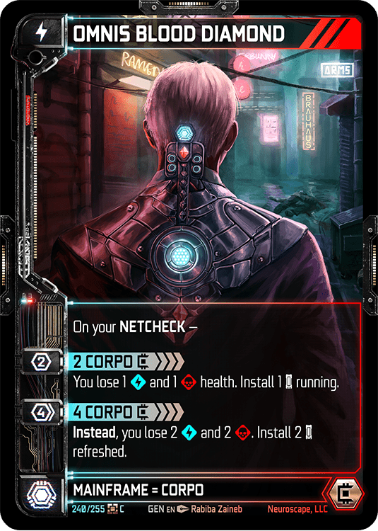 Neuroscape TCG - Omnis Blood Diamond GEN-240 - The Feisty Goblin Gamehouse -