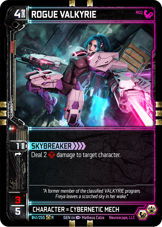 Neuroscape TCG - Rogue Valkyrie GEN-041 - The Feisty Goblin Gamehouse -