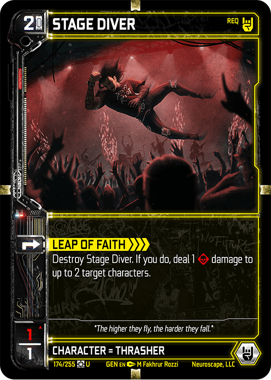 Neuroscape TCG - Stage Diver GEN-174 - The Feisty Goblin Gamehouse -