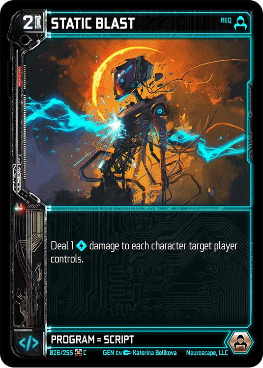 Neuroscape TCG - Static Blast GEN-026 - The Feisty Goblin Gamehouse -