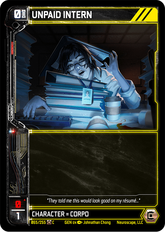 Neuroscape TCG - Unpaid Intern GEN-065 - The Feisty Goblin Gamehouse -