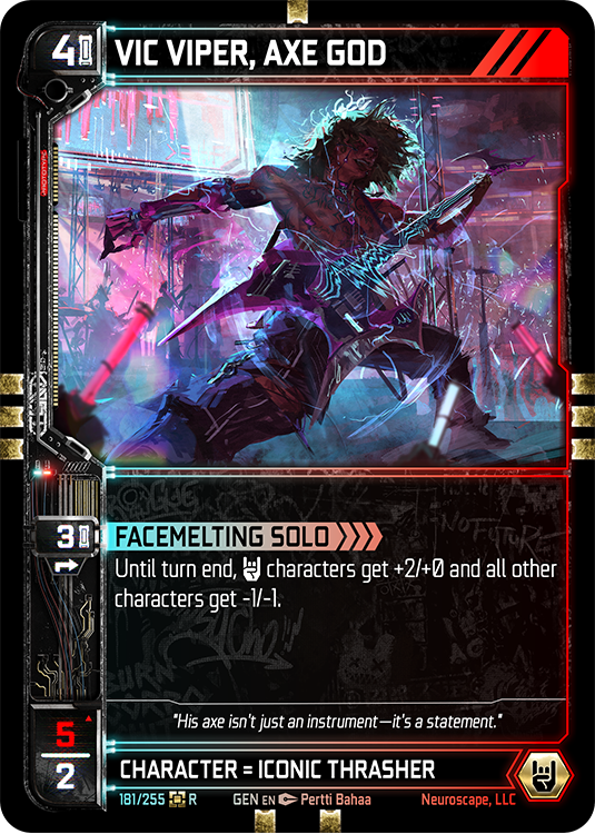 Neuroscape TCG - Vic Viper, Axe God GEN-181 - The Feisty Goblin Gamehouse -