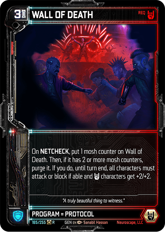 Neuroscape TCG - Wall Of Death GEN-185 - The Feisty Goblin Gamehouse -