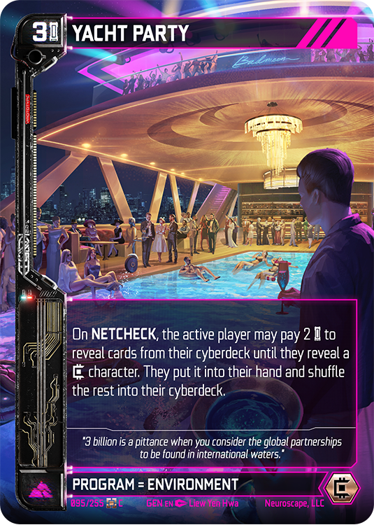 Neuroscape TCG - Yacht Party GEN-095 - The Feisty Goblin Gamehouse -