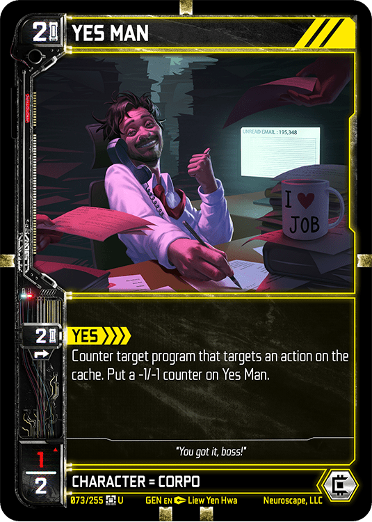 Neuroscape TCG - Yes Man GEN-073 - The Feisty Goblin Gamehouse -