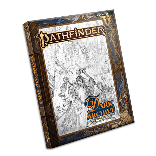 Pathfinder RPG, 2e: Dark Archive (Remastered), Sketch Cover - The Feisty Goblin Gamehouse -