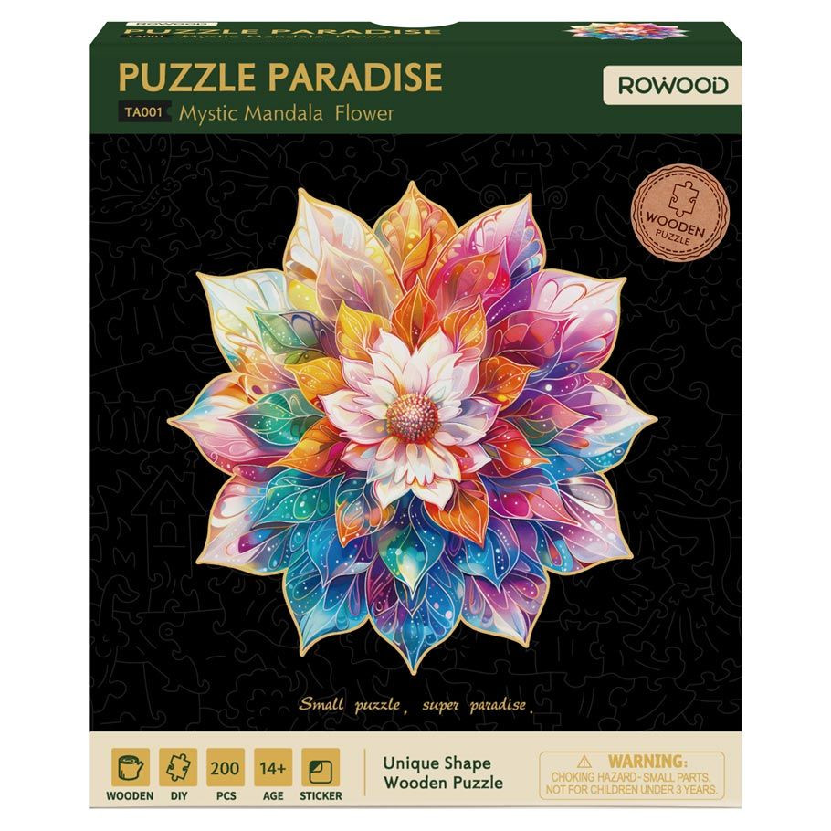 Puzzle: Mystic Mandala Flower 200 pcs - The Feisty Goblin Gamehouse -