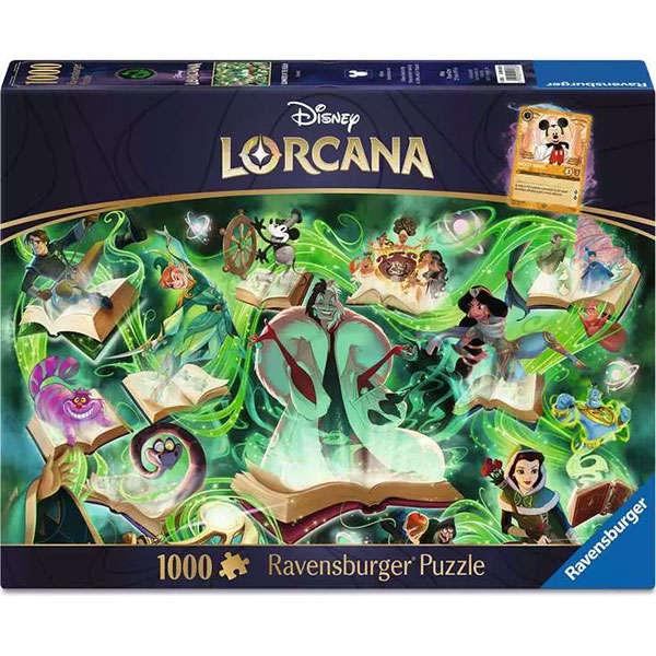 Ravensburger - Disney Lorcana Glimmers of the Realm Puzzle: Emerald (1000 Pieces) - The Feisty Goblin Gamehouse -