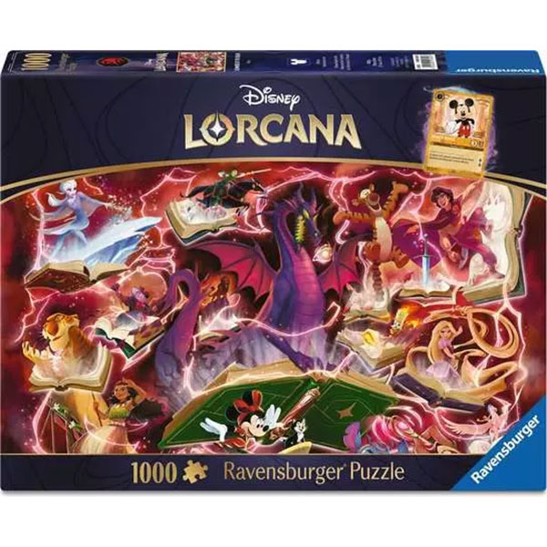 Ravensburger - Disney Lorcana Glimmers of the Realm Puzzle: Ruby (1000 Pieces) - The Feisty Goblin Gamehouse -