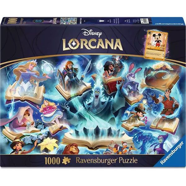 Ravensburger - Disney Lorcana Glimmers of the Realm Puzzle: Sapphire (1000 Pieces) - The Feisty Goblin Gamehouse -