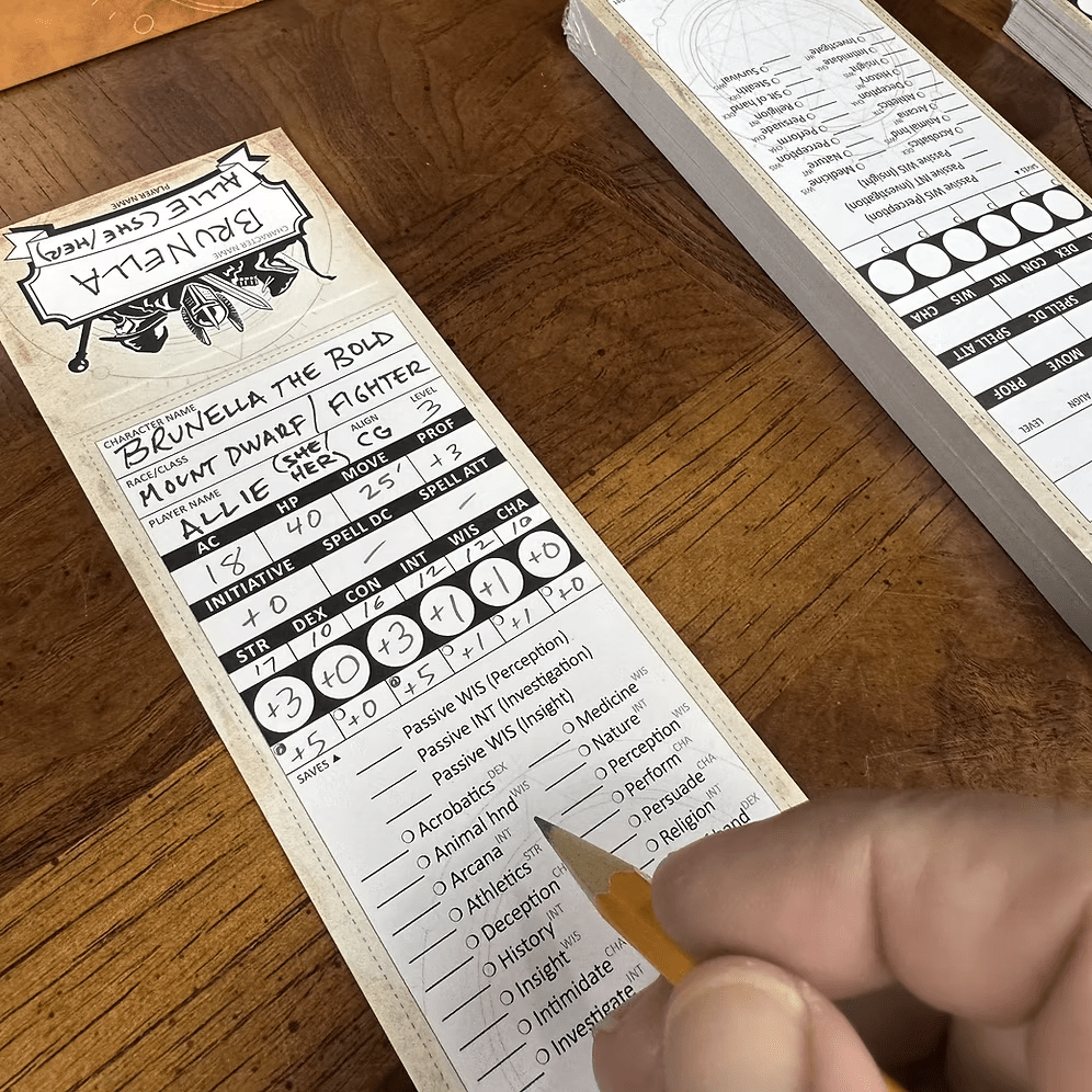 Stat Trackers - Blank Character Trackers DnD 5e / 2024 - The Feisty Goblin Gamehouse -