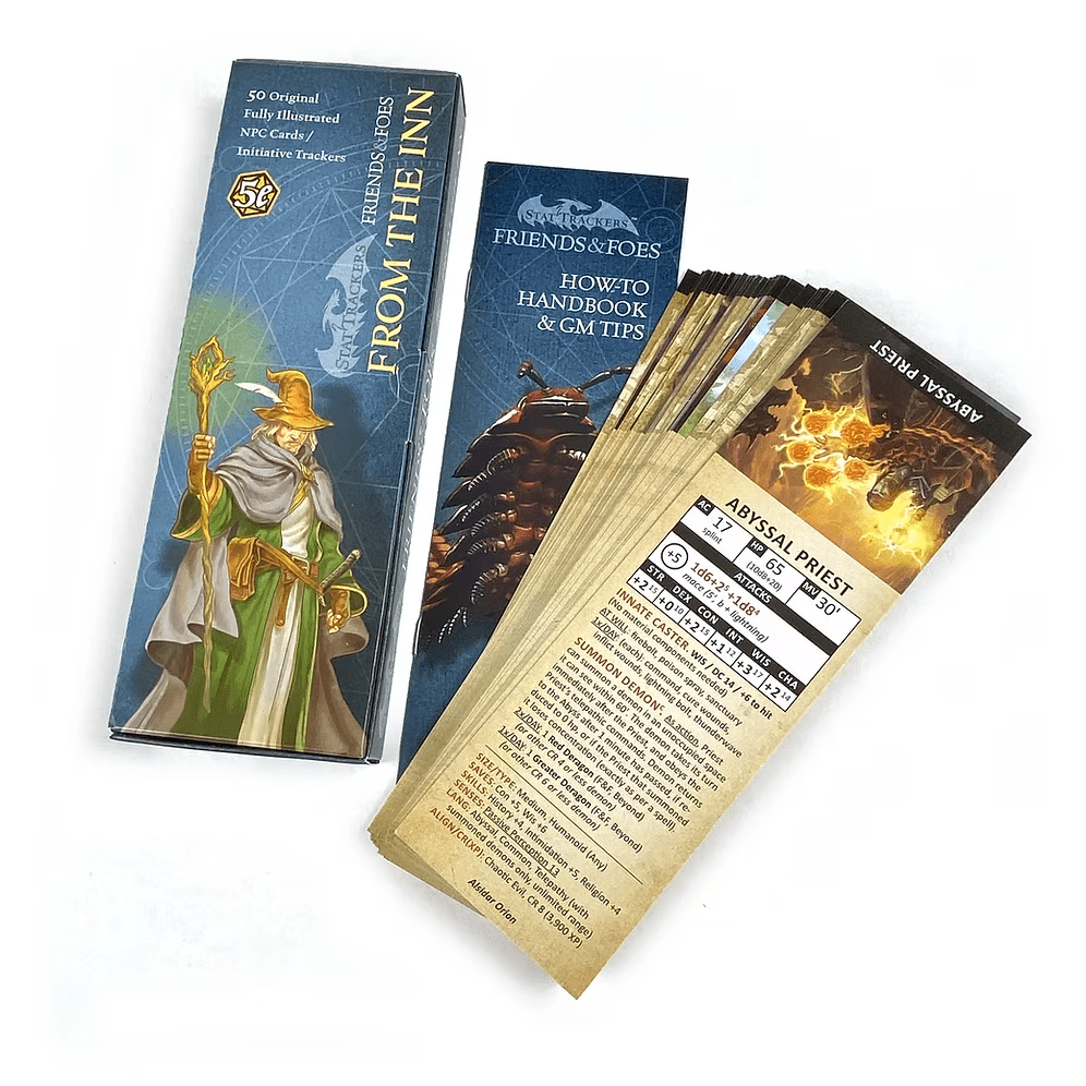 Stat Trackers - Friends & Foes: From the Inn (50-Pack, NPCs) - The Feisty Goblin Gamehouse -