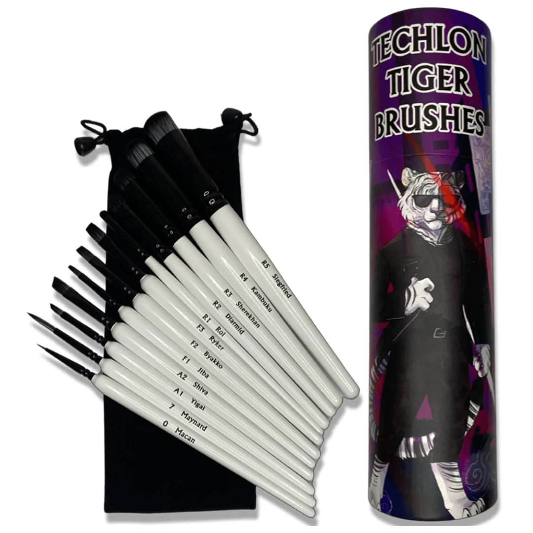 Techlon Tiger Brush Set - Chronicle RPGs - The Feisty Goblin Gamehouse -