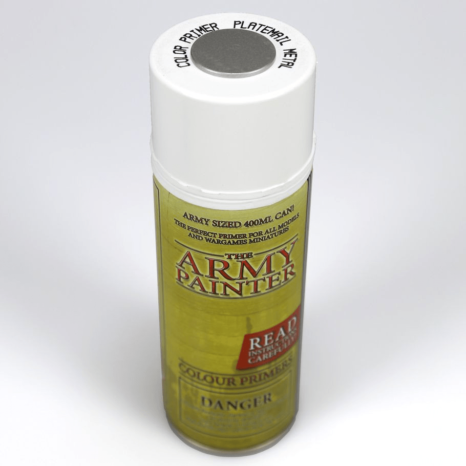 The Army Painter - Primer: Colour Plate Mail Metal (400ml) - The Feisty Goblin Gamehouse -