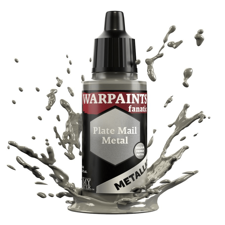 The Army Painter - Warpaints Fanatic Metallic: Plate Mail Metal (18ml) - The Feisty Goblin Gamehouse -
