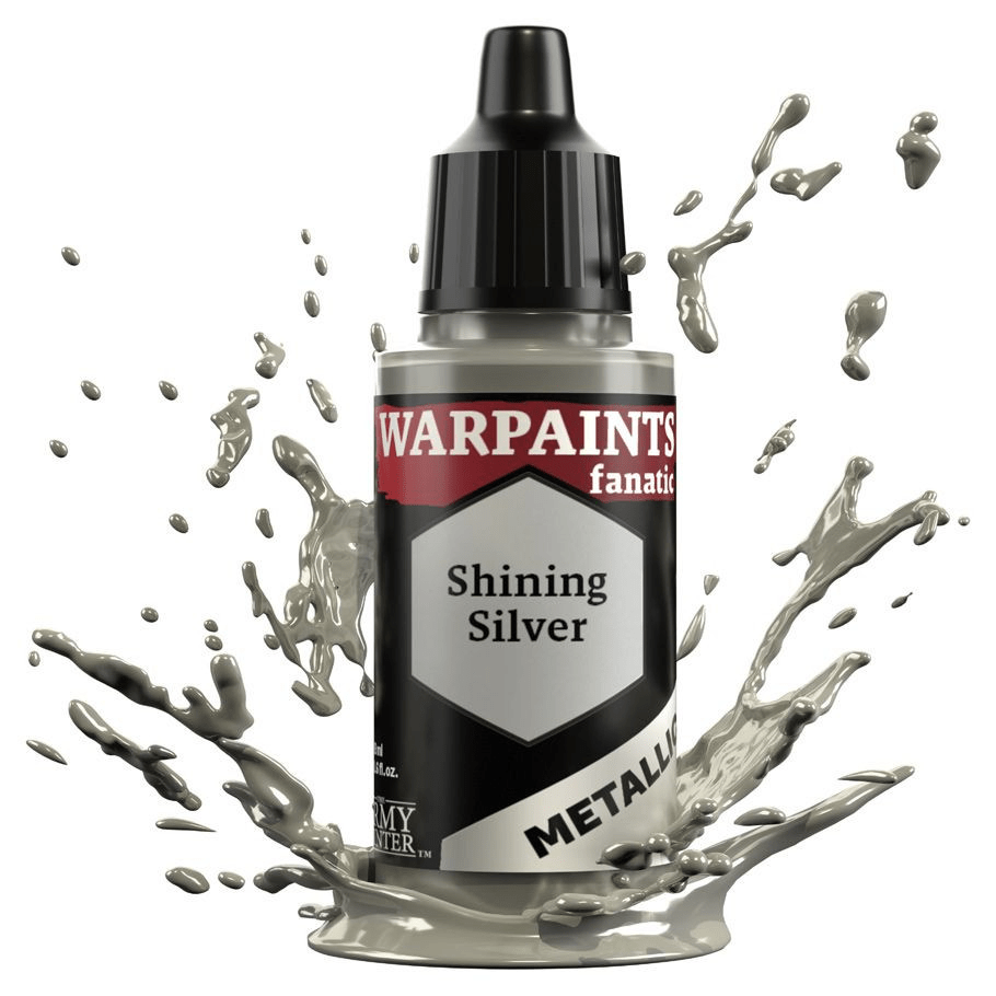 The Army Painter - Warpaints Fanatic Metallic: Shining Silver (18ml) - The Feisty Goblin Gamehouse -