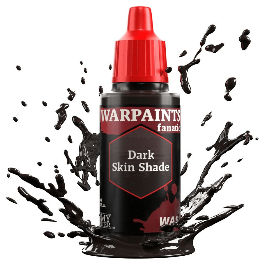 The Army Painter - Warpaints Fanatic Wash: Dark Skin Shade (18ml) - The Feisty Goblin Gamehouse -