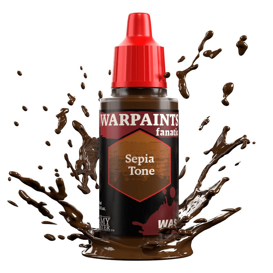 The Army Painter - Warpaints Fanatic Wash: Sepia Tone (18ml) - The Feisty Goblin Gamehouse -