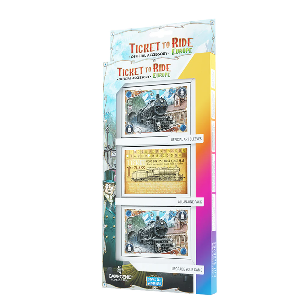 Ticket to Ride Europe Art Sleeves - The Feisty Goblin Gamehouse -