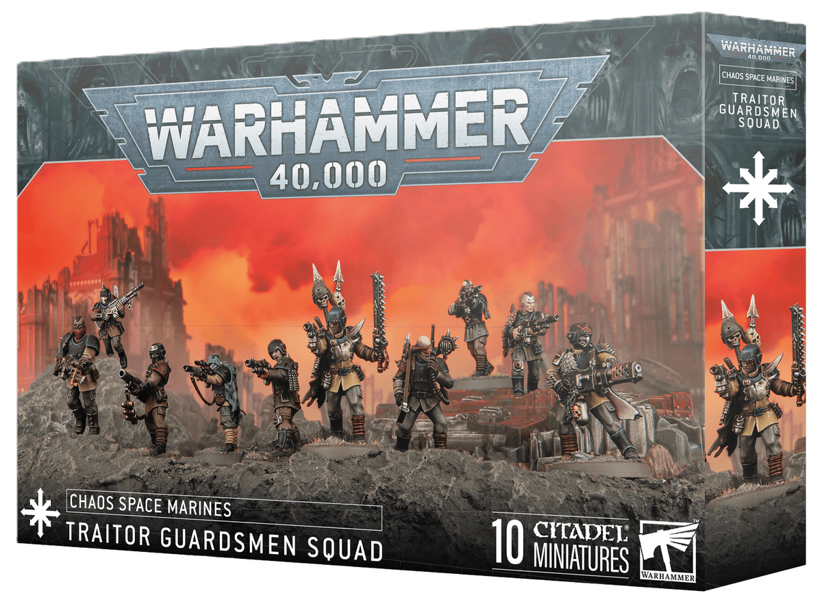 Warhammer 40,000 - Chaos Space Marines: Traitor Guardsmen Squad - The Feisty Goblin Gamehouse -