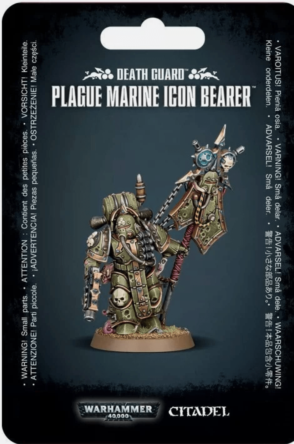 Warhammer 40,000 - Death Guard: Plague Marine Icon Bearer - The Feisty Goblin Gamehouse -