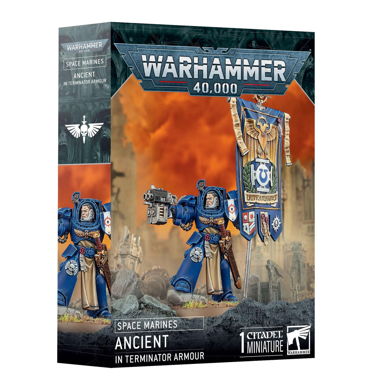 Warhammer 40,000 - Space Marines: Ancient In Terminator Armour - The Feisty Goblin Gamehouse -