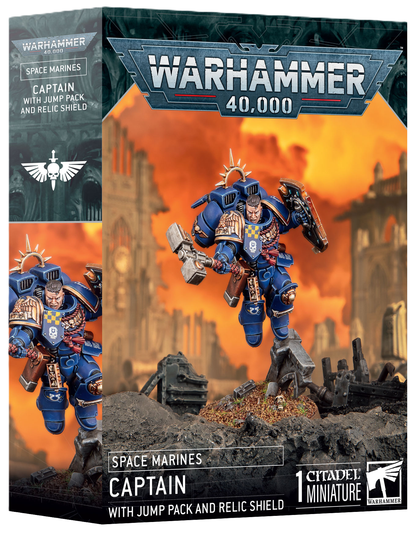 Warhammer 40,000 - Space Marines: Captain with Jump Pack & Relic Shield - The Feisty Goblin Gamehouse -
