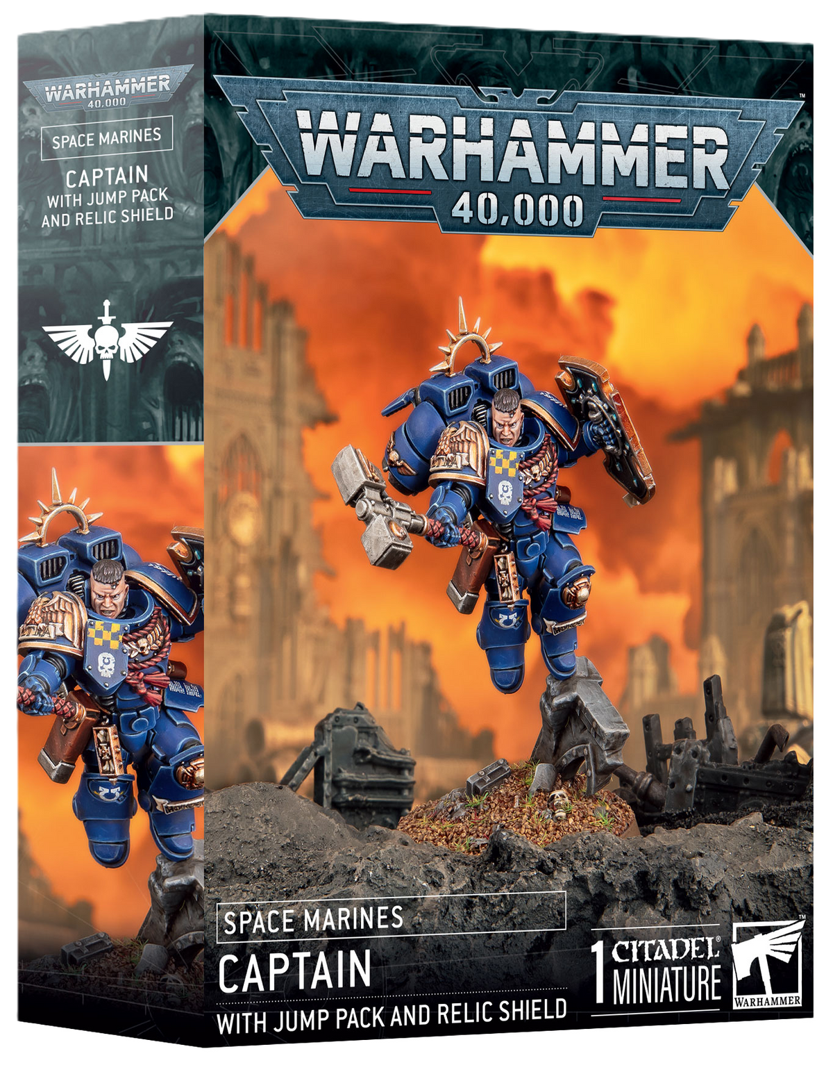 Warhammer 40,000 - Space Marines: Captain with Jump Pack & Relic Shield - The Feisty Goblin Gamehouse -