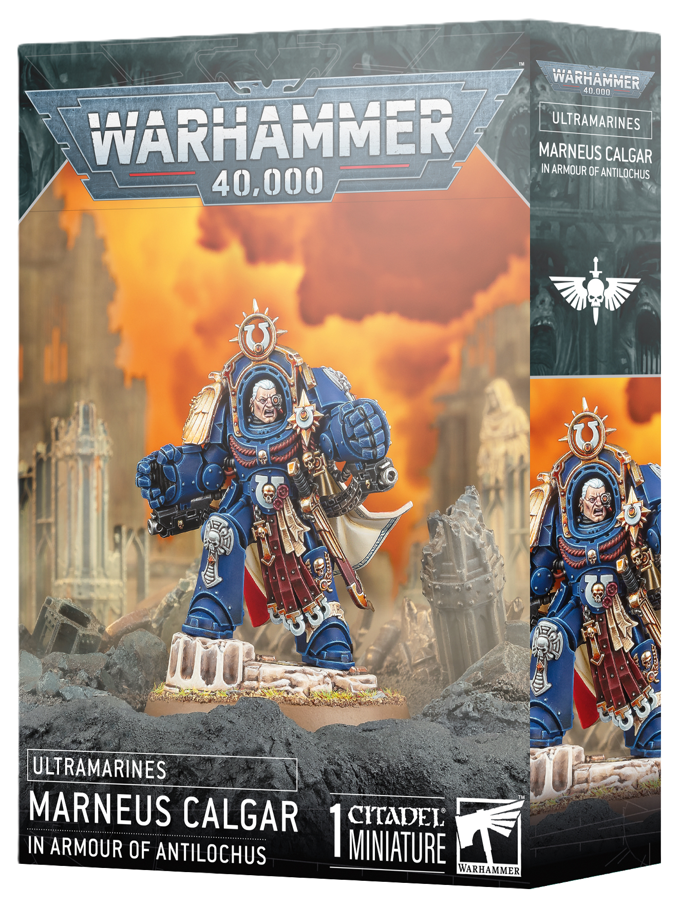 Warhammer 40,000 - Ultramarines: Marneus Calgar In Armour Of Antilochus - The Feisty Goblin Gamehouse -