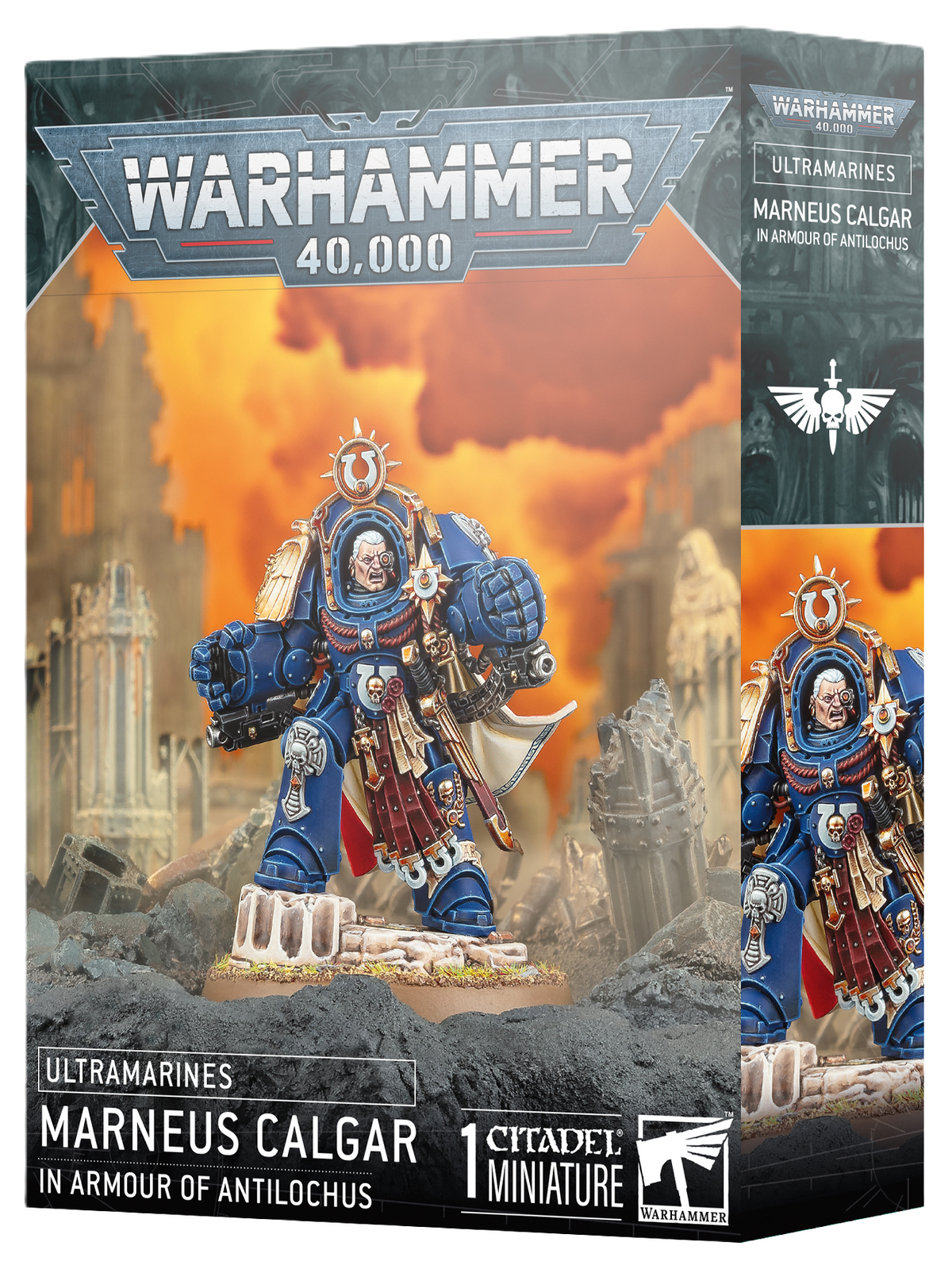 Warhammer 40,000 - Ultramarines: Marneus Calgar In Armour Of Antilochus - The Feisty Goblin Gamehouse -