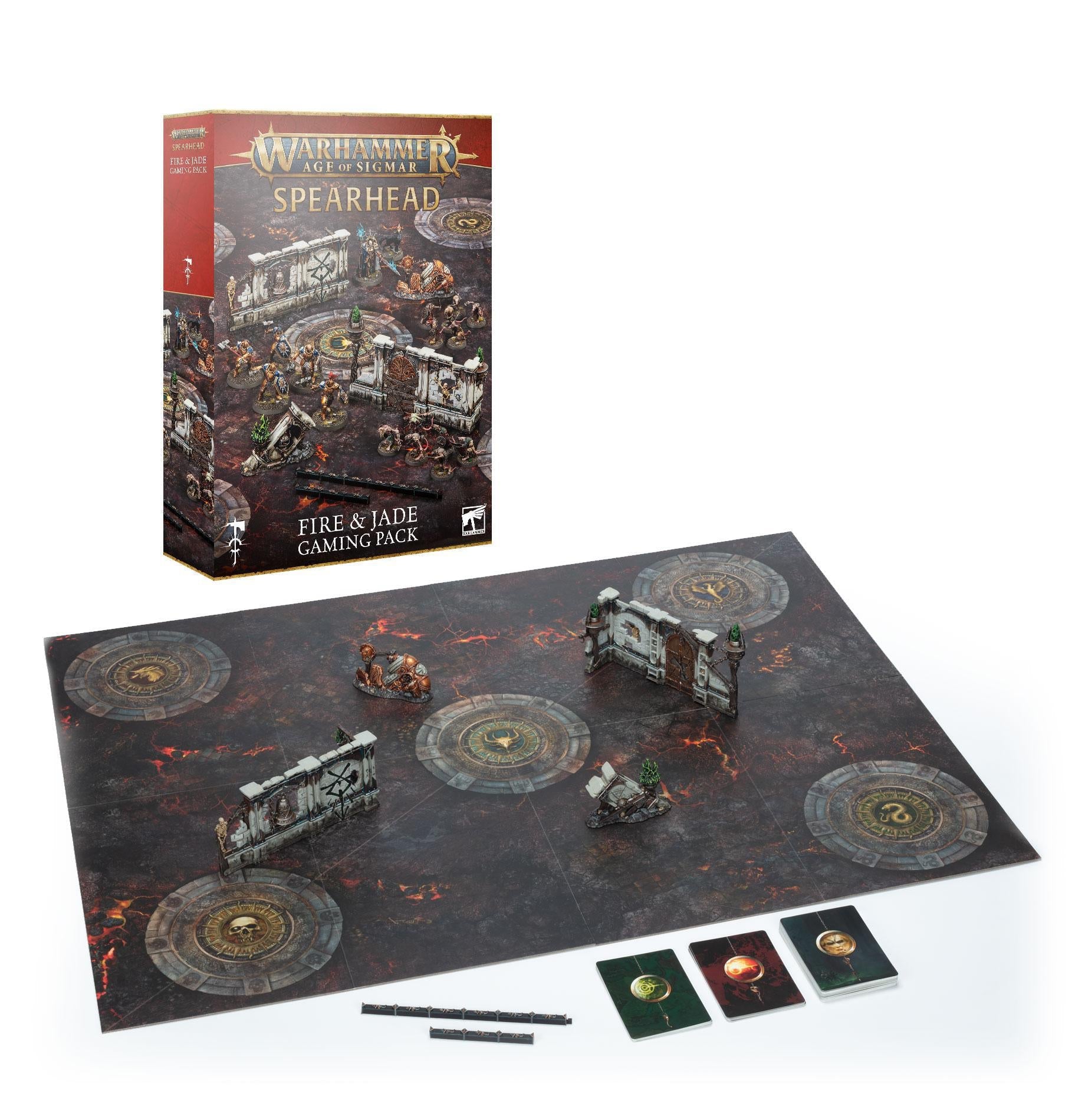Warhammer Age of Sigmar - Fire & Jade Gaming Pack (English) - The Feisty Goblin Gamehouse -