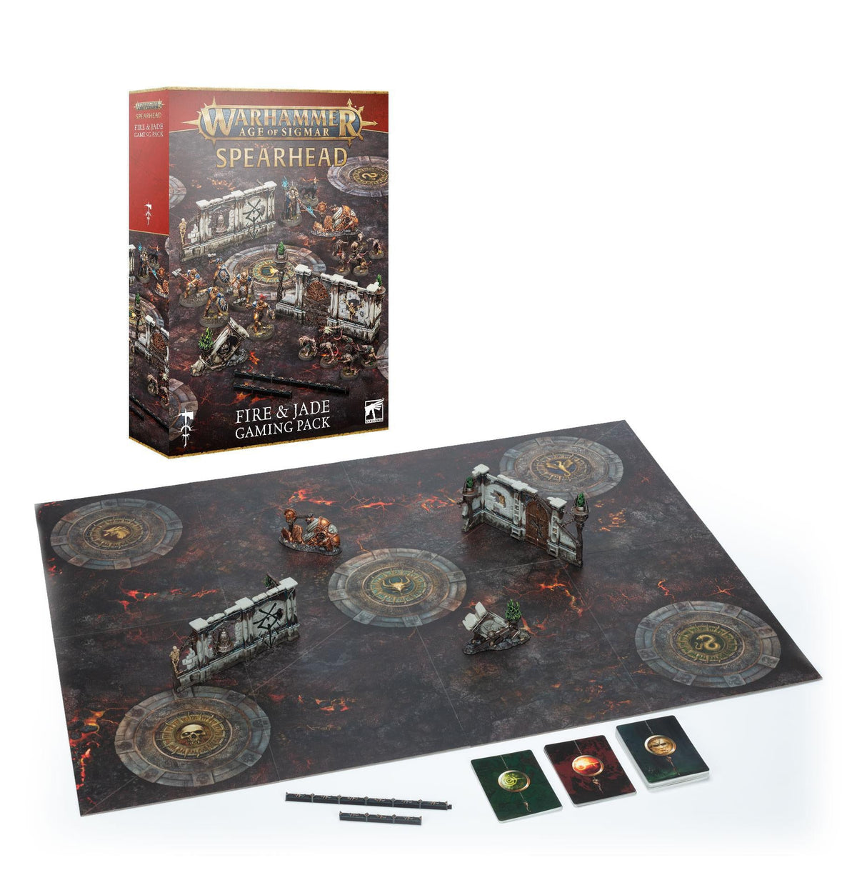 Warhammer Age of Sigmar - Fire & Jade Gaming Pack (English) - The Feisty Goblin Gamehouse -