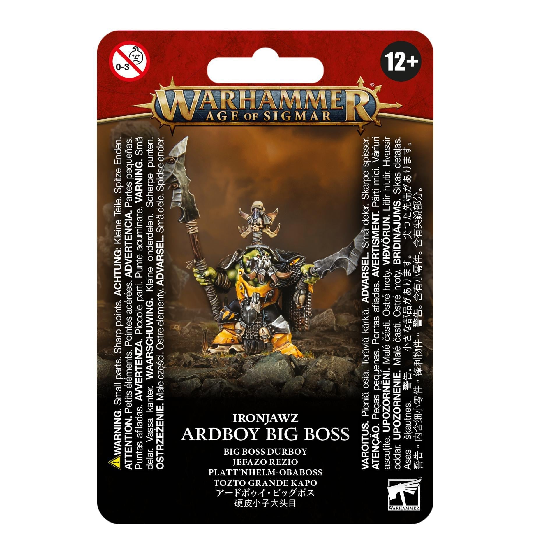 Warhammer Age of Sigmar - Orruk Warclans: Ardboy Big Boss - The Feisty Goblin Gamehouse -