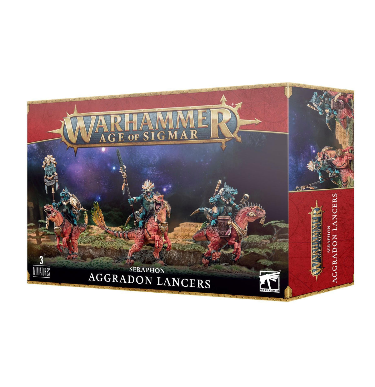 Warhammer Age of Sigmar - Seraphon: Aggradon Lancers - The Feisty Goblin Gamehouse -
