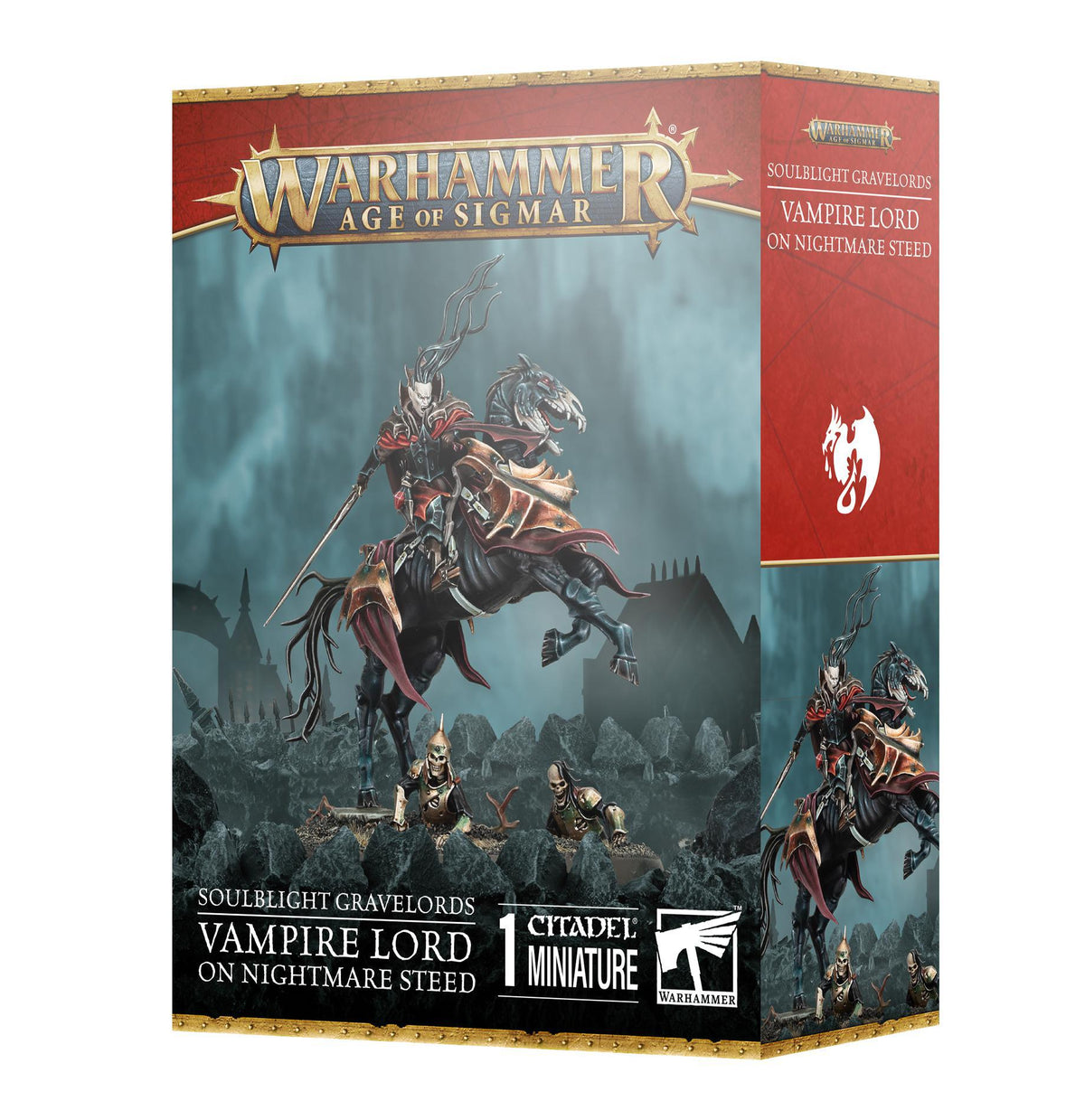 Warhammer Age of Sigmar - Soulblight Gravelords: Vampire Lord on Nightmare Steed - The Feisty Goblin Gamehouse -