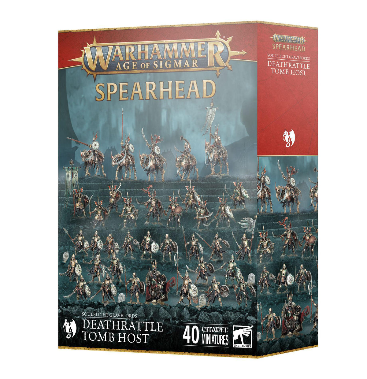 Warhammer Age of Sigmar - Spearhead: Soulblight Gravelords - Deathrattle Tomb Host - The Feisty Goblin Gamehouse -