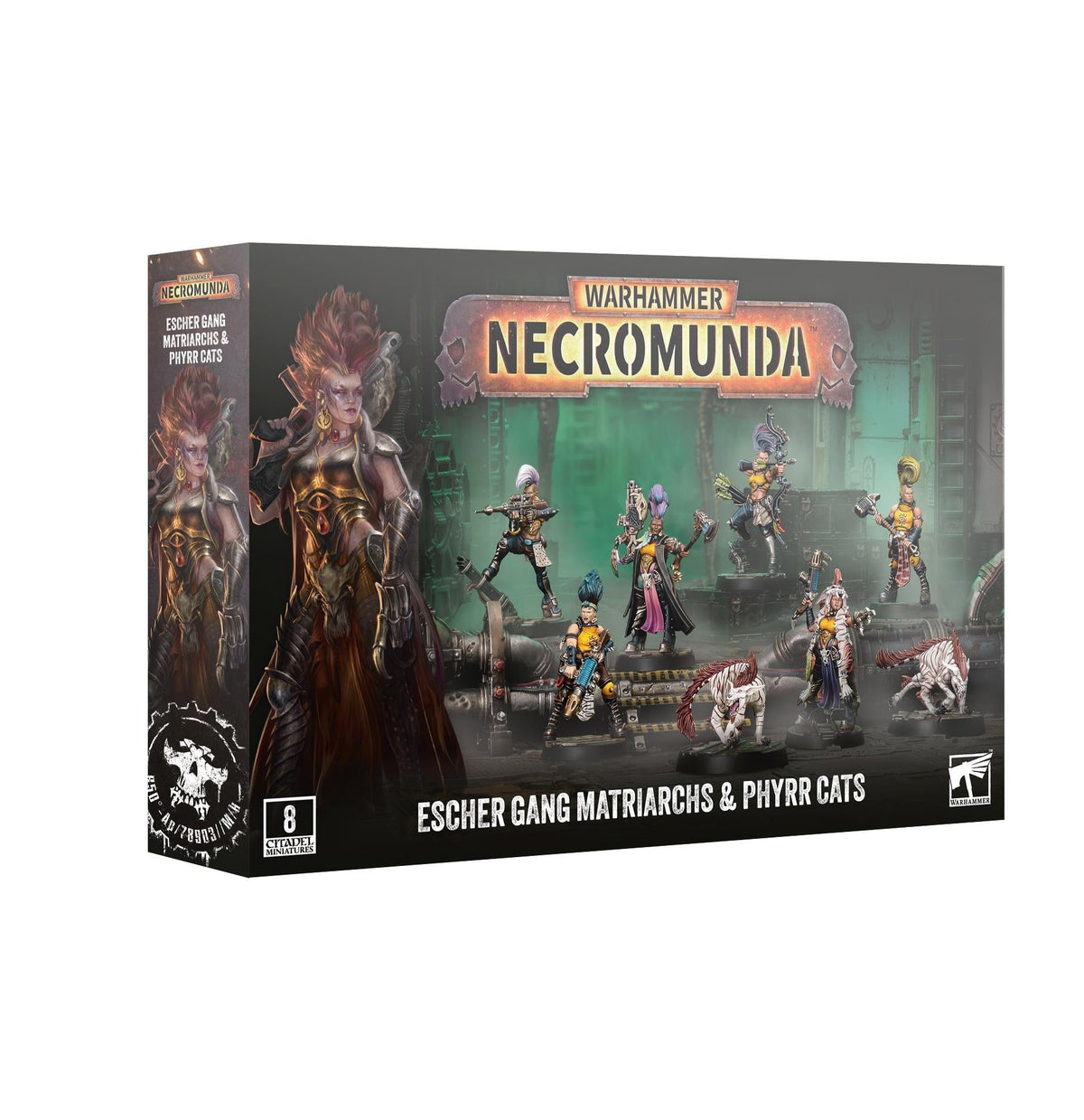 Warhammer Necromunda - Escher Gang Matriarchs & Phyrr Cats - The Feisty Goblin Gamehouse -