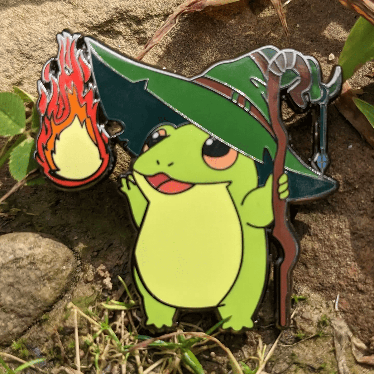 Wizard Class Frog Hard Enamel Pin - 1.5" - The Feisty Goblin Gamehouse -