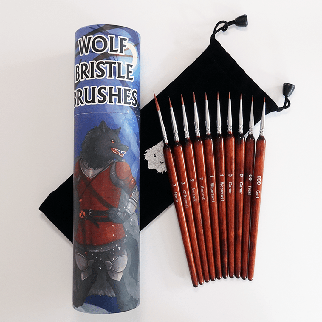 Wolf Bristle Brush Set - Chronicle RPGs - The Feisty Goblin Gamehouse -